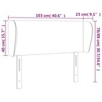 vidaXL Tête de lit avec oreilles Gris clair 103x23x78/88 cm Velours
