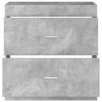 vidaXL Meuble sous lavabo de salle de bain Gris béton