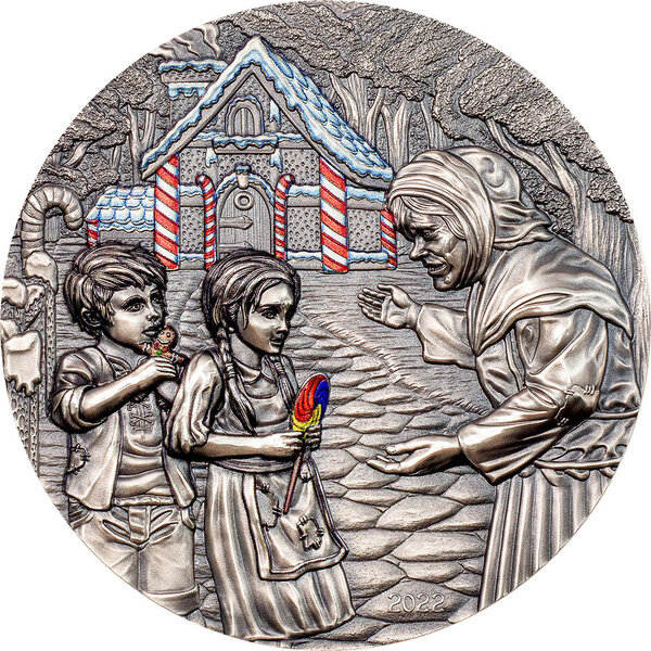 Pièce de monnaie en Argent 20 Dollars g 93.3 (3 oz) Millésime 2022 Fairy Tales Fables HANSEL AND GRETEL