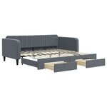 vidaXL Lit de jour avec gigogne et tiroirs sans matelas 100x200 cm