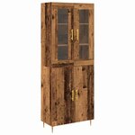 vidaXL Haut Armoire 2 Pièces Bois ancien Bois d'ingénierie