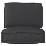 vidaXL Ensemble de coussins de palette de 2 pièces en tissu oxford noir