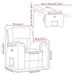 vidaXL Fauteuil inclinable Taupe Tissu