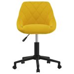 vidaXL Chaise pivotante de bureau Jaune moutarde Velours