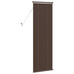 vidaXL Store Vénitien Réglable Marron foncé avec motif 150 x 50 cm PVC