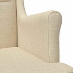 vidaXL fauteuil Crème tissu