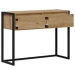 vidaXL Table d'appoint avec tiroir Chêne artisan 100 x 36 x 75 cm