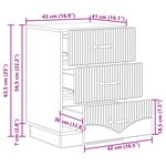vidaXL Cabinet de chevet avec tiroir Blanc brillant 43 x 41 x 63 5 cm