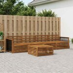 vidaXL Ensemble de canapés d'extérieur 5 Pièces Naturel