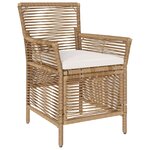 vidaXL Chaise d'Extérieur avec coussin 4 Pièces Beige et crème polyrotin
