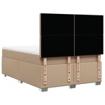 vidaXL Sommier à lattes de lit avec matelas Cappuccino 160x200 cm