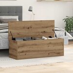 vidaXL Boîte de Rangement chêne artisanal 102 x 35 x 35 cm