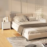 vidaXL Tables de chevet 2 Pièces blanc 45x34x44 5 cm bois d'ingénierie