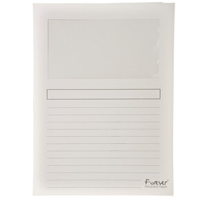 Pt 25 chemises à fenêtre FOREVER blanc EXACOMPTA