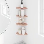 vidaXL Étagère Flottante d'Angle 4 pc Rose 18 x 18 x 2 cm