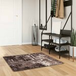 vidaXL Coureur de Tapis MARSA Noir 100 x 100 cm Polyester et PVC