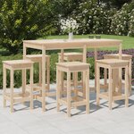 vidaXL Ensemble de bar de jardin 7 Pièces Bois de pin massif