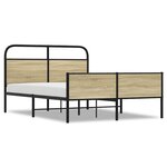 vidaXL Cadre de lit sans matelas 120x190 cm cm chêne sonoma