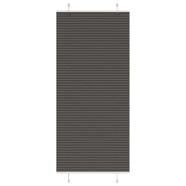 vidaXL Store plissé noir 85x200 cm largeur du tissu 84 4 cm polyester