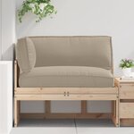 vidaXL Set de coussins de palette 3 Pièces Taupe Tissu Oxford