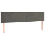vidaXL Têtes de lit 2 Pièces Gris foncé 80x5x78/88 cm Velours