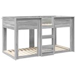 vidaXL Lit Superposé pour Enfants Gris Sonoma 80 x 200 cm