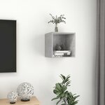 vidaXL Armoire murale Gris béton 37x37x37 cm Bois d’ingénierie