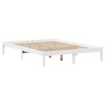 vidaXL Lit bibliothèque sans matelas blanc 135x190 cm bois pin massif