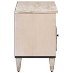 vidaXL Meuble TV Blanc 80 x 33 5 x 46 cm Bois de mangue massif