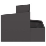 vidaXL Cache-pot de jardin Noir 60 x 60 x 50 cm Acier