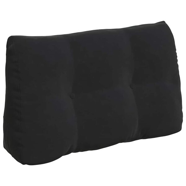 vidaXL Coussin de Dos Noir 80 x 24 x 50 cm Velours