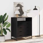 vidaXL Commode noir 70x41x83 5 cm bois d'ingénierie