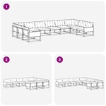 vidaXL Ensemble de canapés d'extérieur 10 pc Naturel et Beige