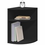 vidaXL Table d'appoint Noir 39 7 x 39 7 x 60 cm Bois d'ingénierie