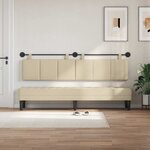 vidaXL Tête de lit suspendue Crème Tissu