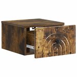 vidaXL Cabinet de chevet mural 2 pc Chêne fumé 33 x 34 5 x 20 cm