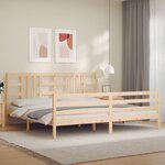 vidaXL Cadre de lit sans matelas 200x200 cm bois massif