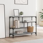 vidaXL Table console sonoma gris 100x30x75 cm bois d'ingénierie
