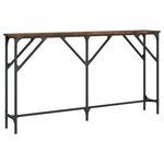vidaXL Table console chêne fumé 140x23x75 cm bois d'ingénierie
