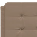 vidaXL Lit avec matelas cappuccino 140x190 cm similicuir