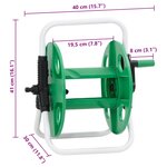 vidaXL Enrouleur de tuyau vert sur pied pour tuyau de 45 m 1/2" acier