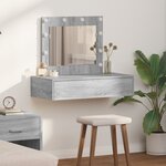 vidaXL Table de Toilette Gris 83 x 40 x 70 cm Bois d'ingénierie