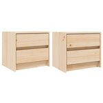 vidaXL Tables de chevet 2 Pièces 40x31x35 5 cm bois de pin massif