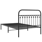 vidaXL Cadre de lit métal sans matelas avec tête de lit noir 107x203cm