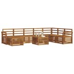 vidaXL Ensemble de canapés d'extérieur 9 Pièces Naturel