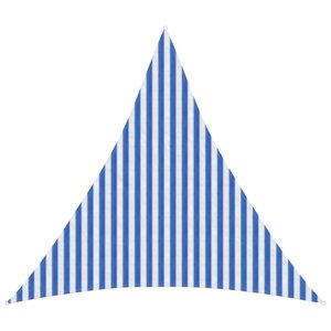 vidaXL Voile d'ombre 4 x 4 x 4 m HDPE Triangulaire Bleu et Blanc