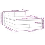 vidaXL Sommier à lattes de lit avec matelas rose 140x210 cm velours