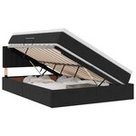vidaXL Lit de Rangement avec matelas Noir 140 x 190 cm Velours
