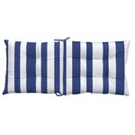 vidaXL Coussins de chaise à dossier bas lot de 4 rayures bleu/blanc