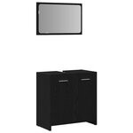 vidaXL Armoire de salle de bain avec miroir chêne noir